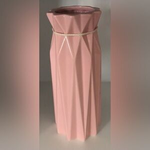 Ceramic pPnk Flower Vase  9.5 inch Tall